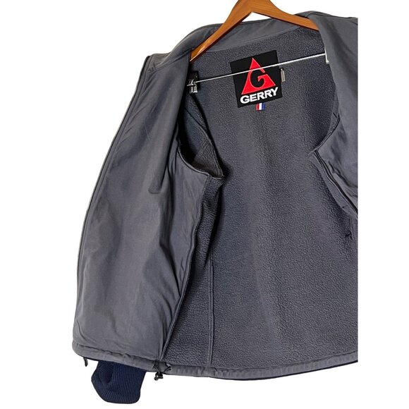 Gerry Navy Full-Zip Fleece Jacket L Men's 100% Polyester Warm & Cozy Outerwear - Picture 15 of 16